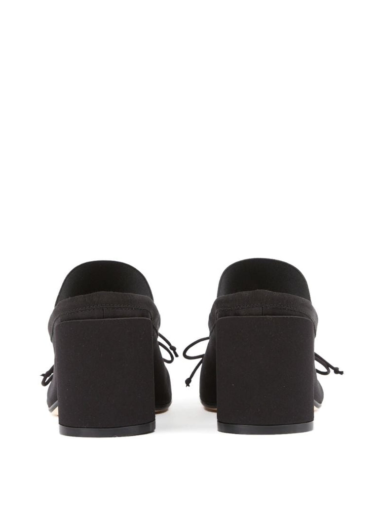Black Ballet-style Suede Mules