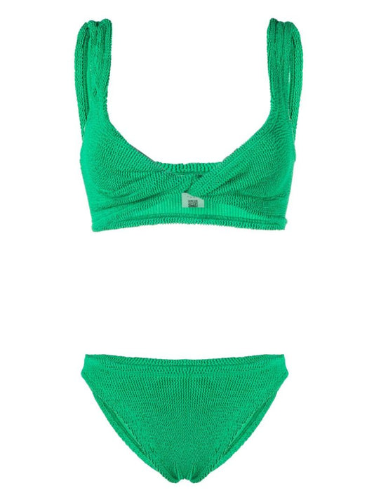 Green Juno Crinkled Bikini