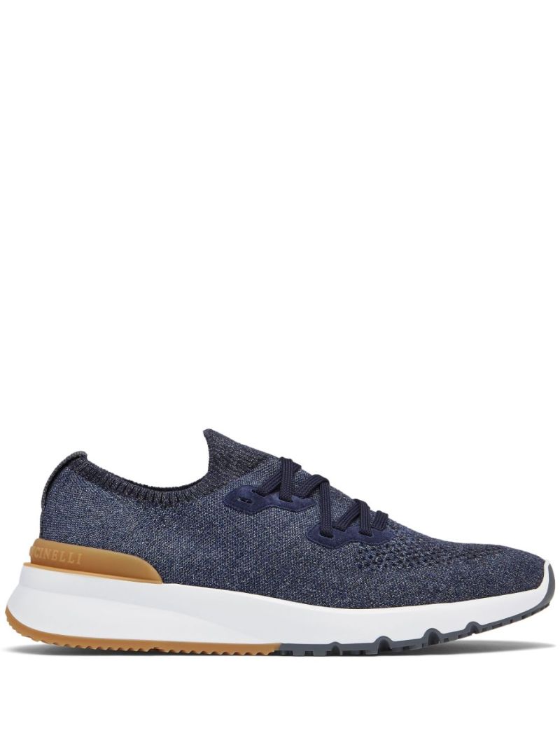 Blue Knitted Sneakers