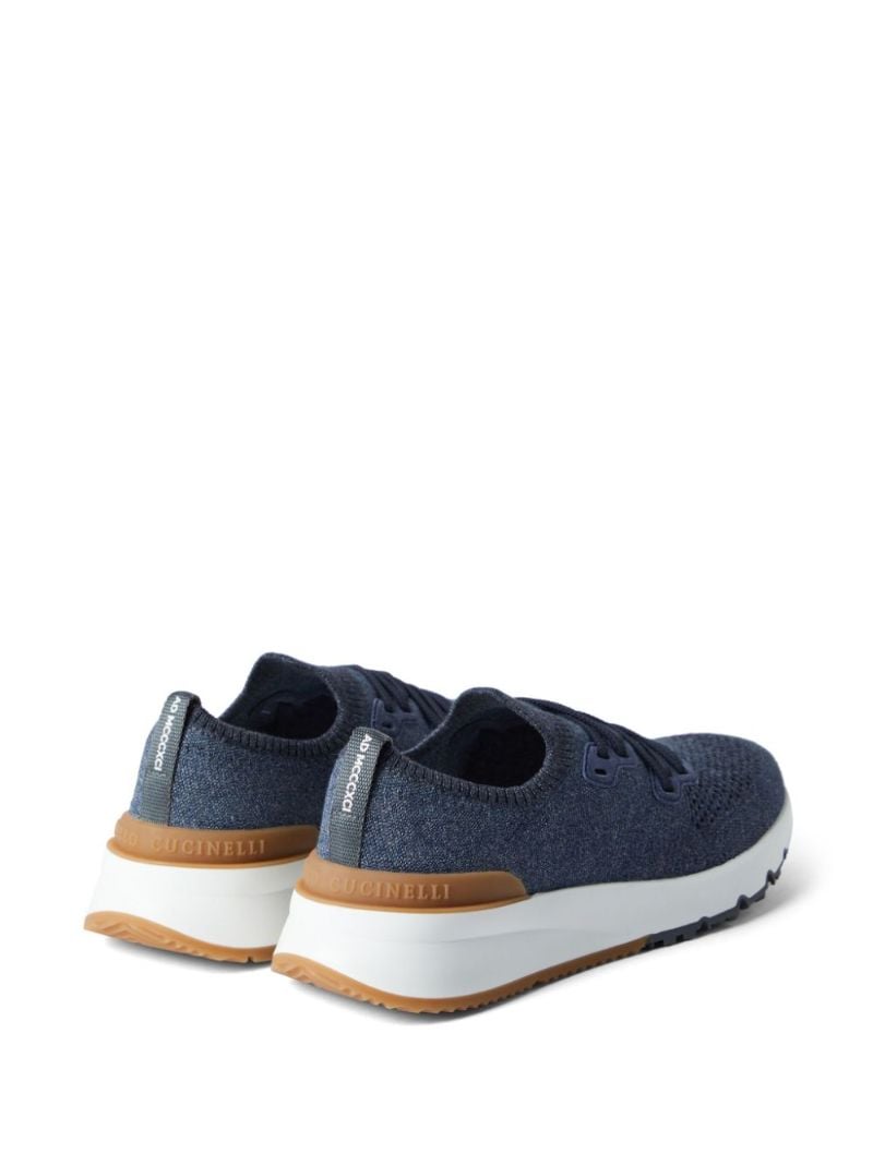 Blue Knitted Sneakers