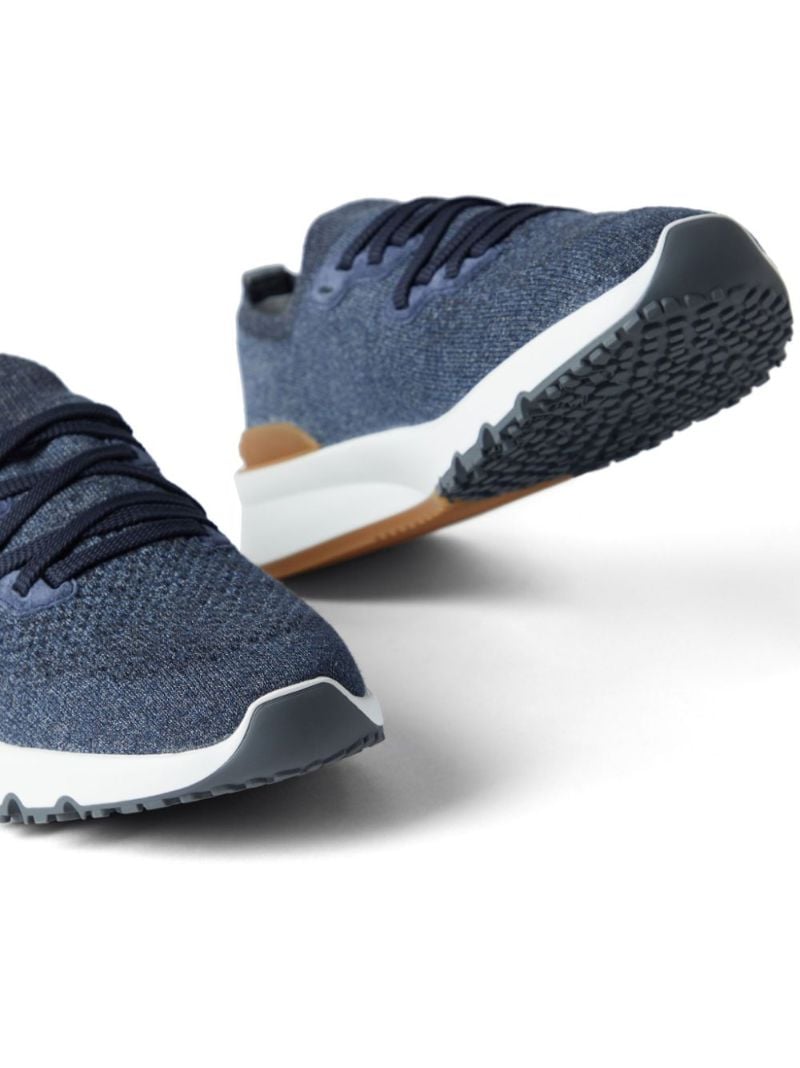 Blue Knitted Sneakers