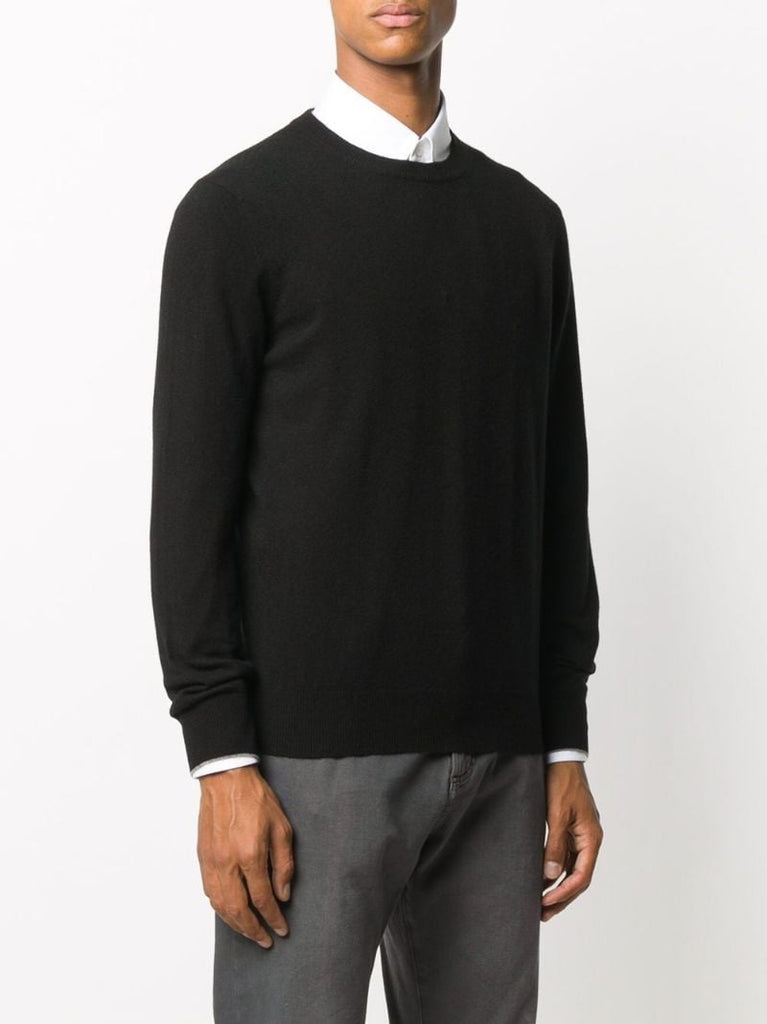 Black Crew Neck Cashmere Sweater