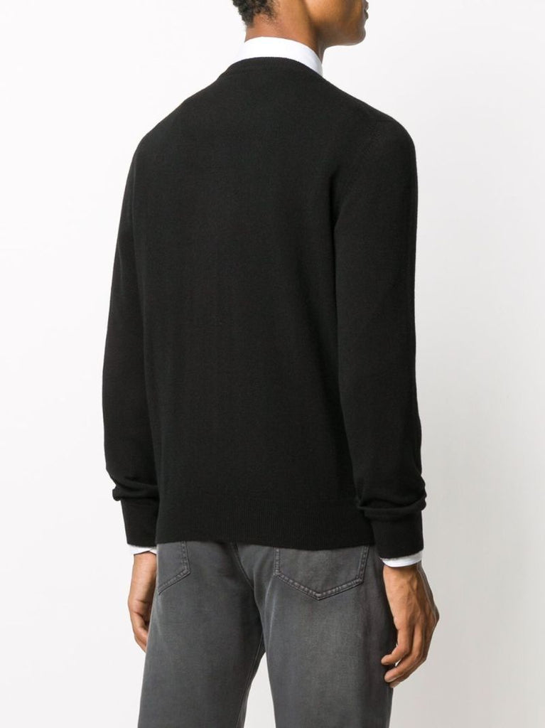 Black Crew Neck Cashmere Sweater