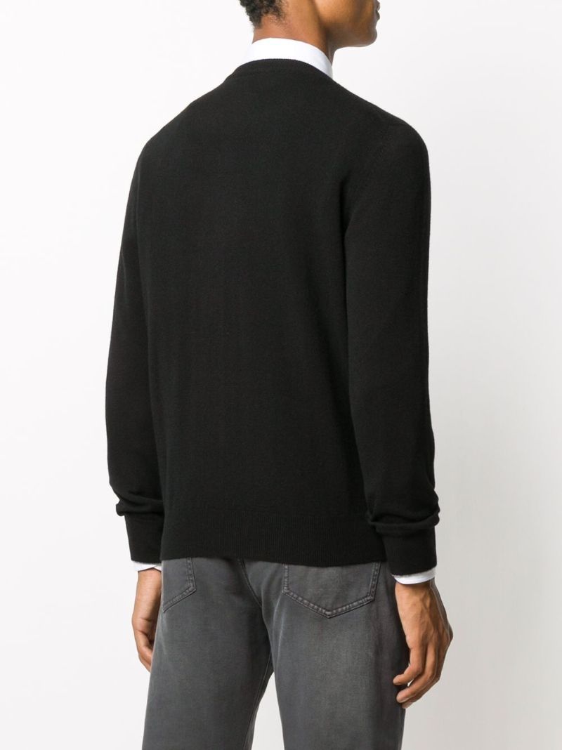 Black Crew Neck Cashmere Sweater