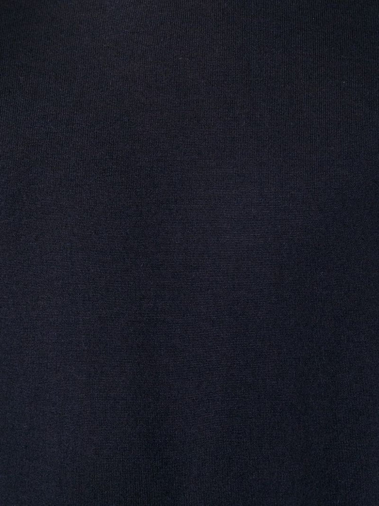 Blue Crew-neck Cashmere-silk Sweater