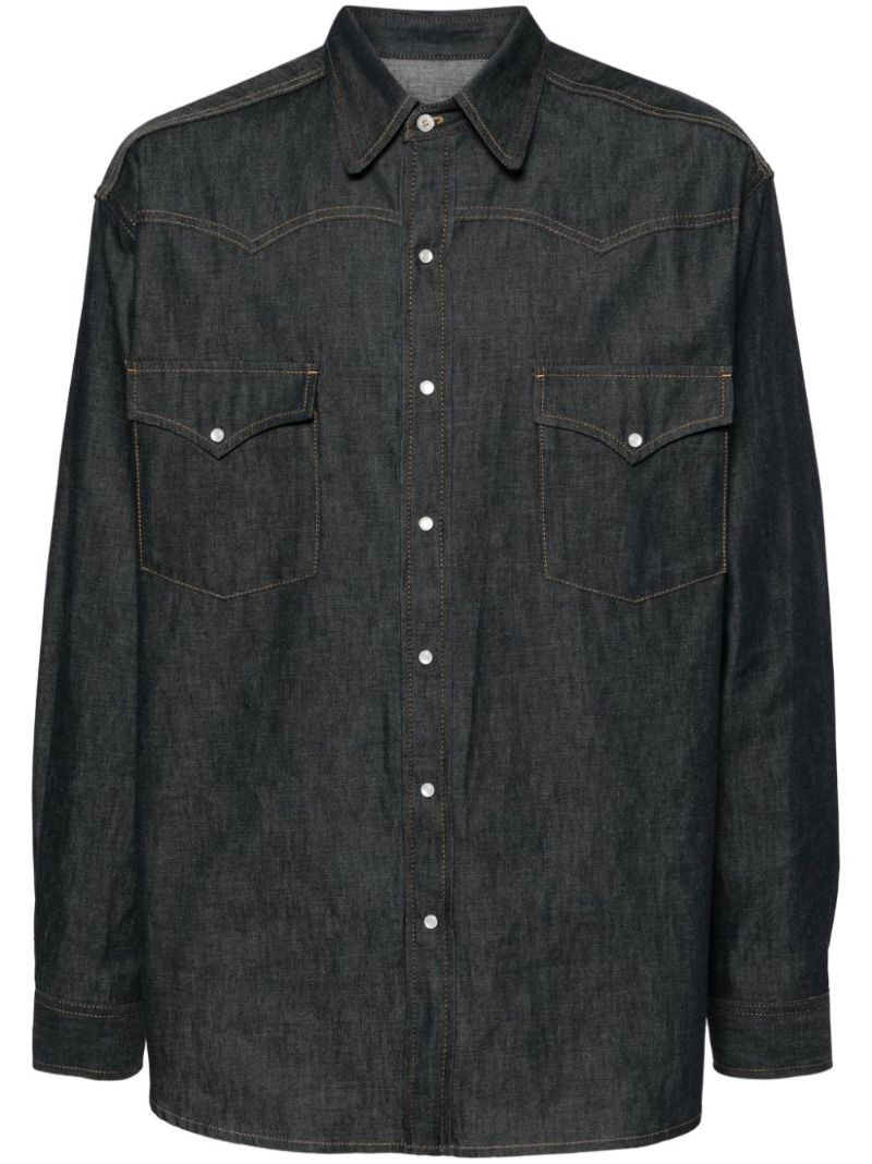 Blue Four-stitch Denim Shirt