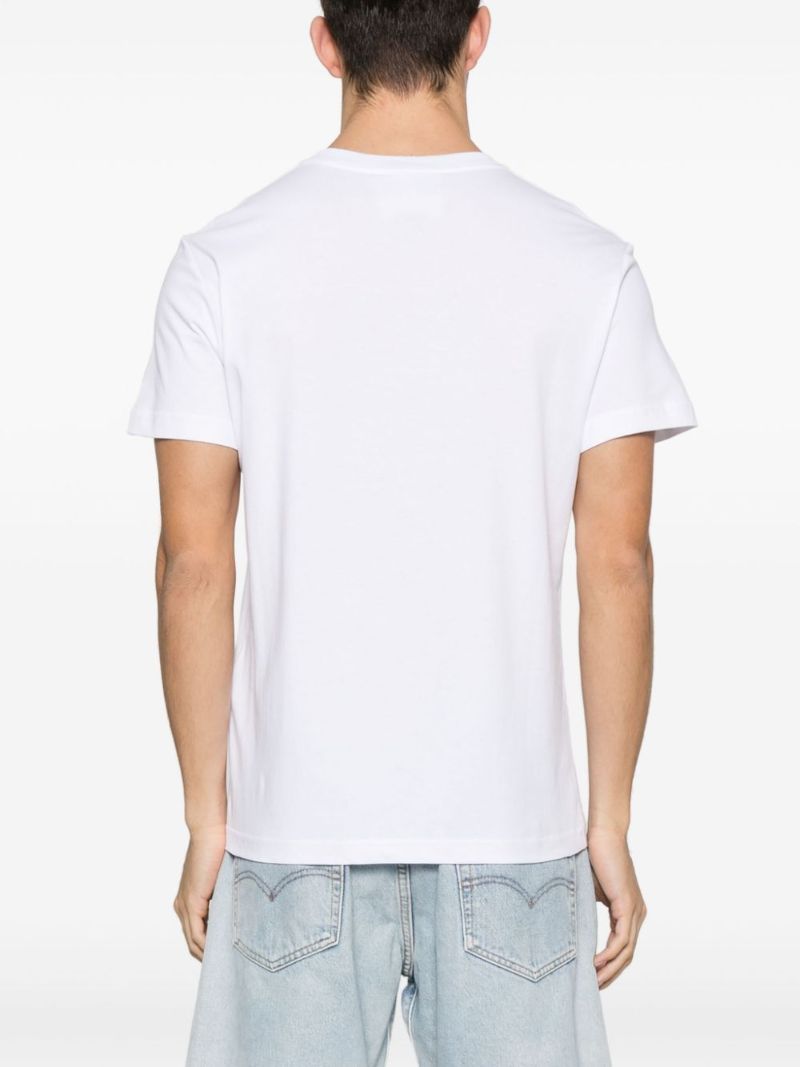White Barocco-print Cotton T-shirt
