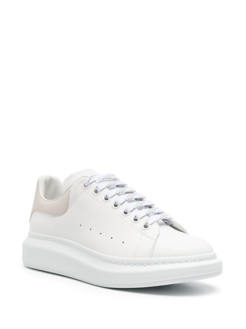 White Leather Lace-up Sneakers