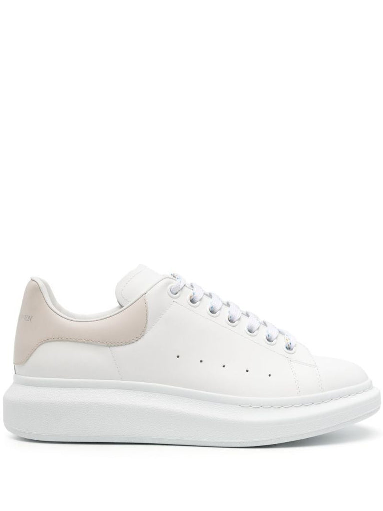 White Leather Lace-up Sneakers