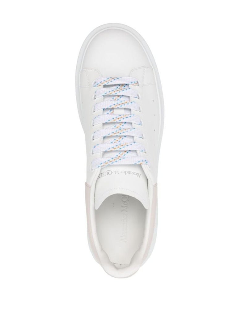 White Leather Lace-up Sneakers