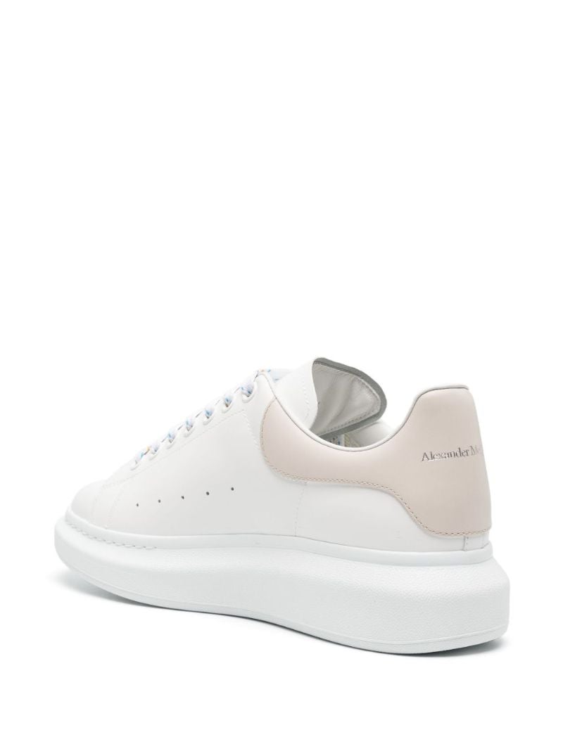 White Leather Lace-up Sneakers