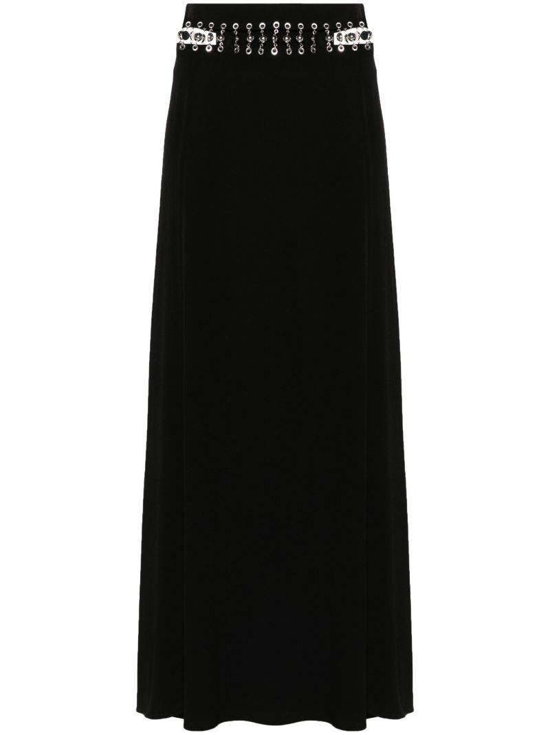 Black Cut-out Maxi Skirt