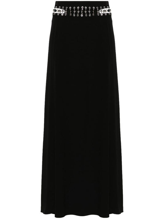 Black Cut-out Maxi Skirt