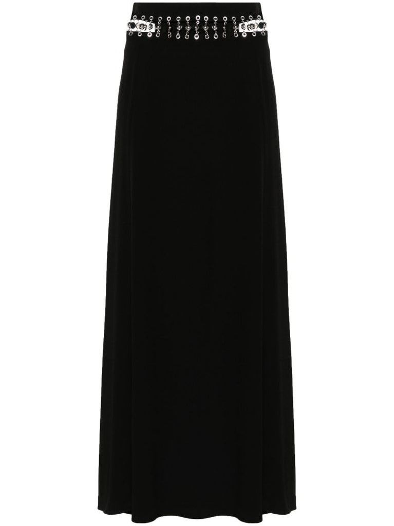 Black Cut-out Maxi Skirt