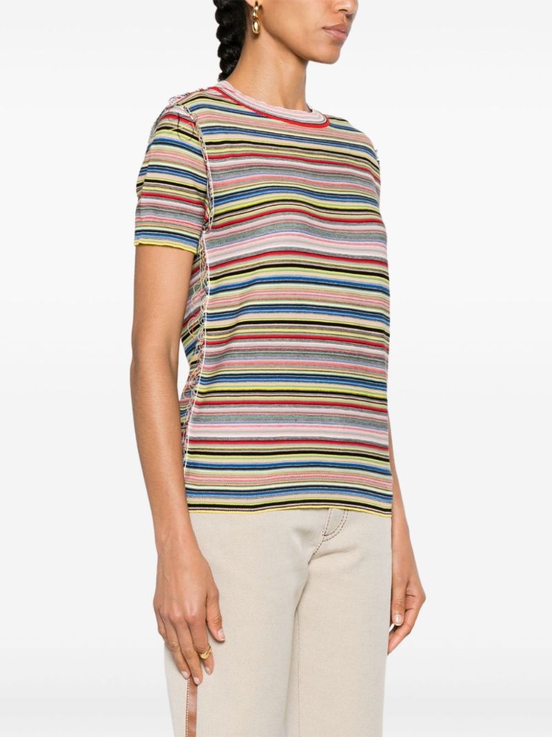 Multicolour Striped Cotton T-shirt
