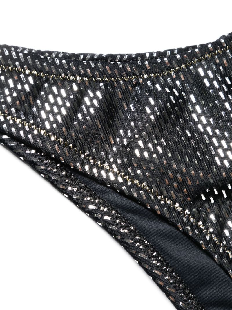 Black Brigitte Metallic Bikini Set