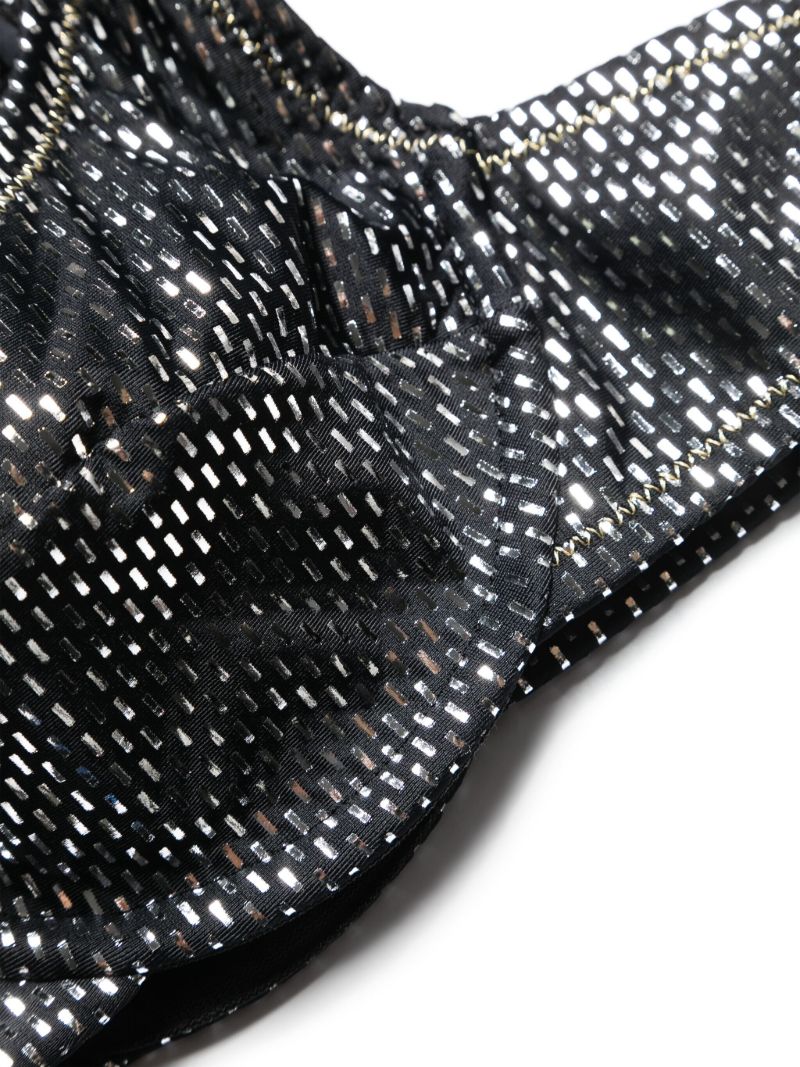 Black Brigitte Metallic Bikini Set