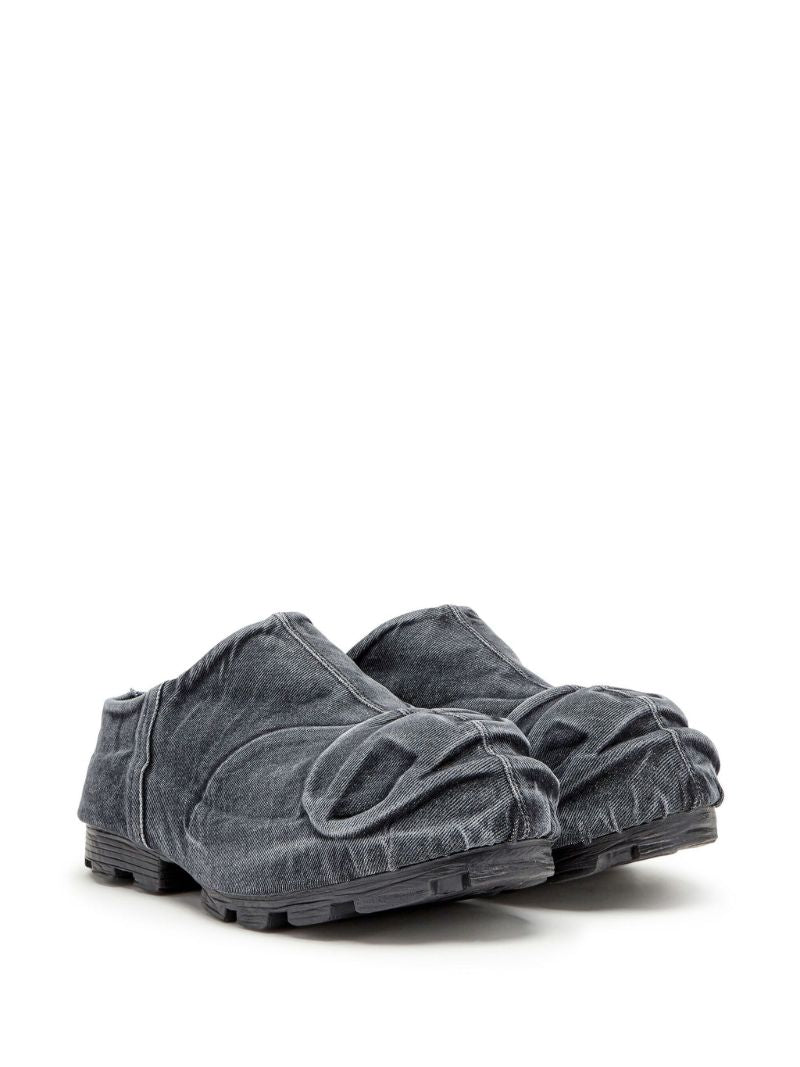 Black D-hammer Denim Mules