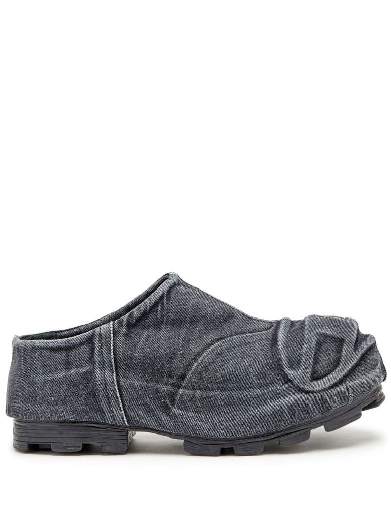 Black D-hammer Denim Mules