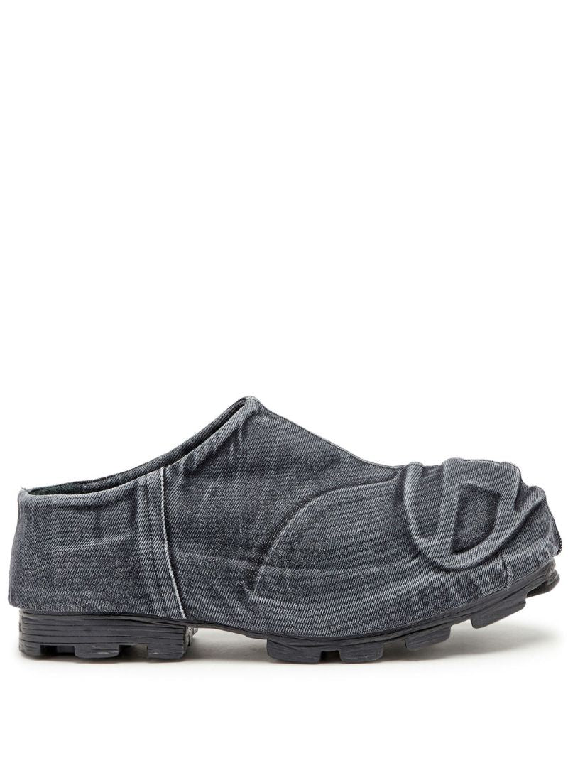 Black D-hammer Denim Mules