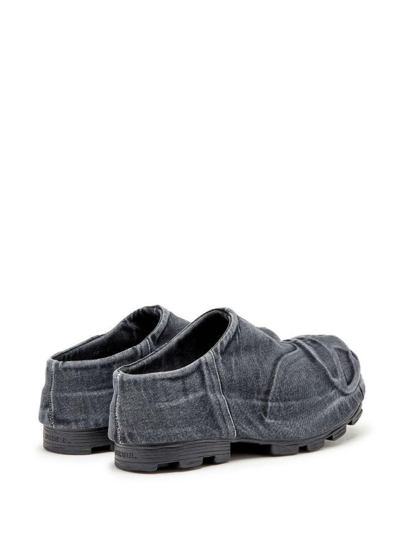 Black D-hammer Denim Mules