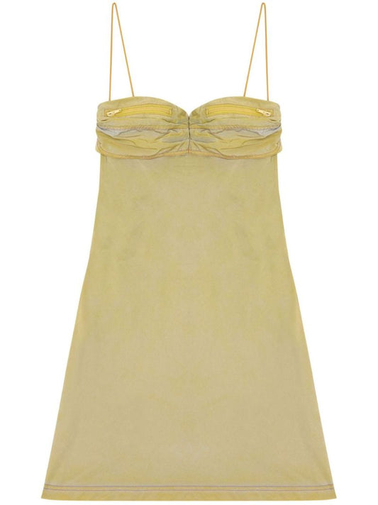 Green D-ouchy Sleeveless Mini Dress