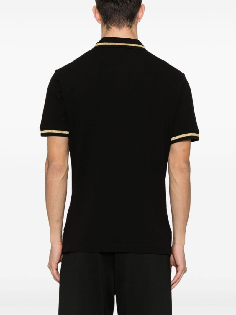 Black Logo-embroidered Polo Shirt