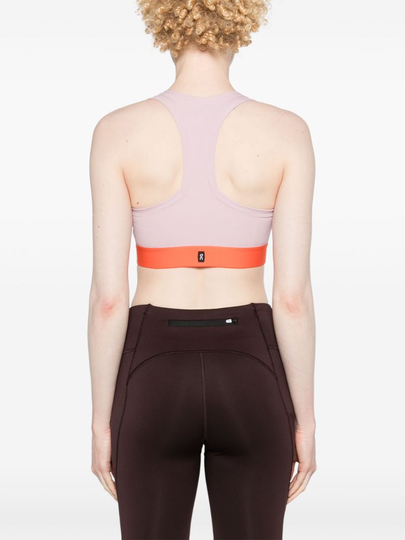 Pink Pace Colour-block Sports Bra