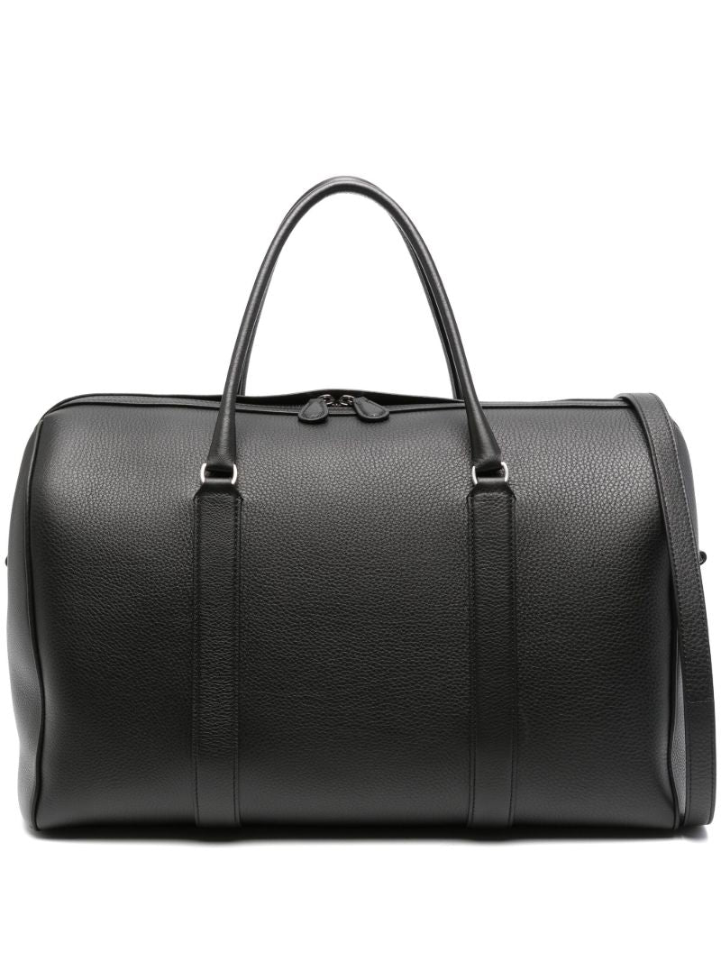 Black Iowa Leather Duffle Bag