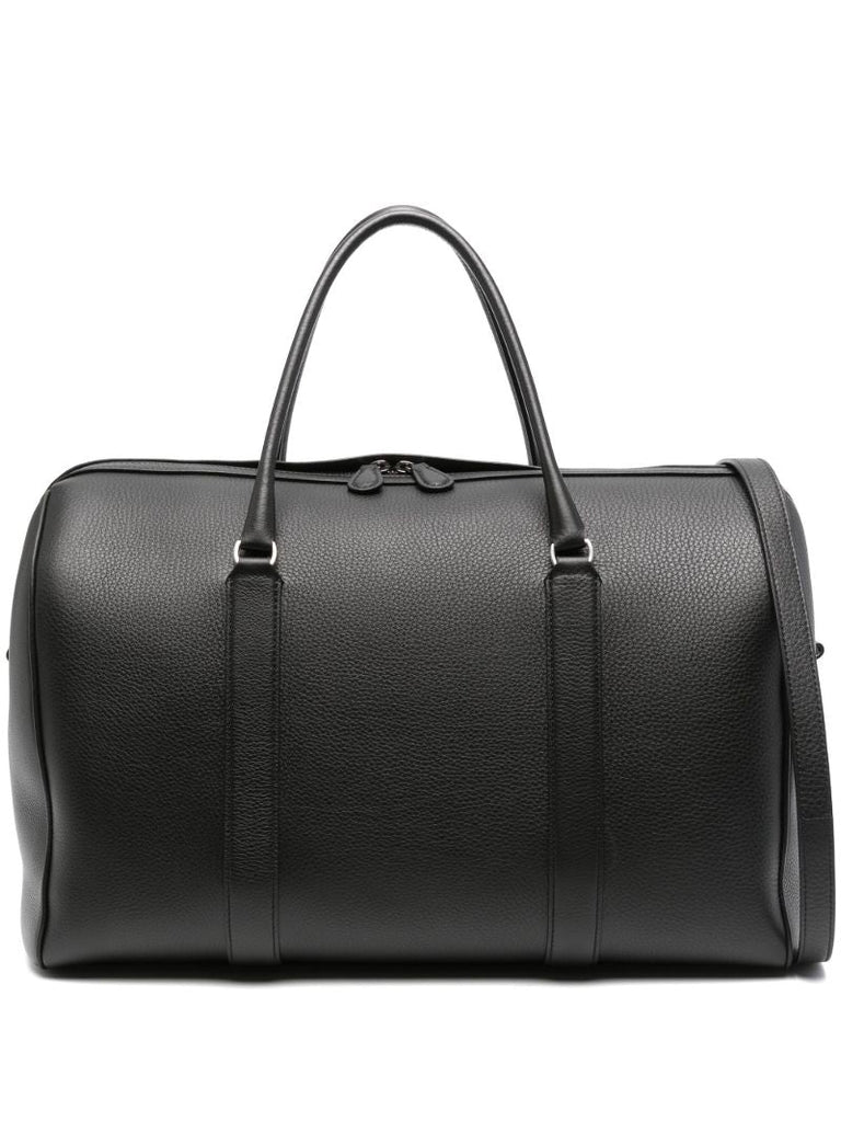 Black Iowa Leather Duffle Bag