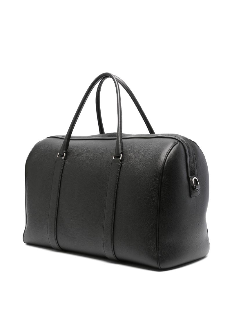 Black Iowa Leather Duffle Bag
