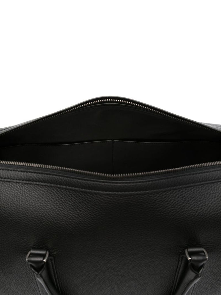 Black Iowa Leather Duffle Bag