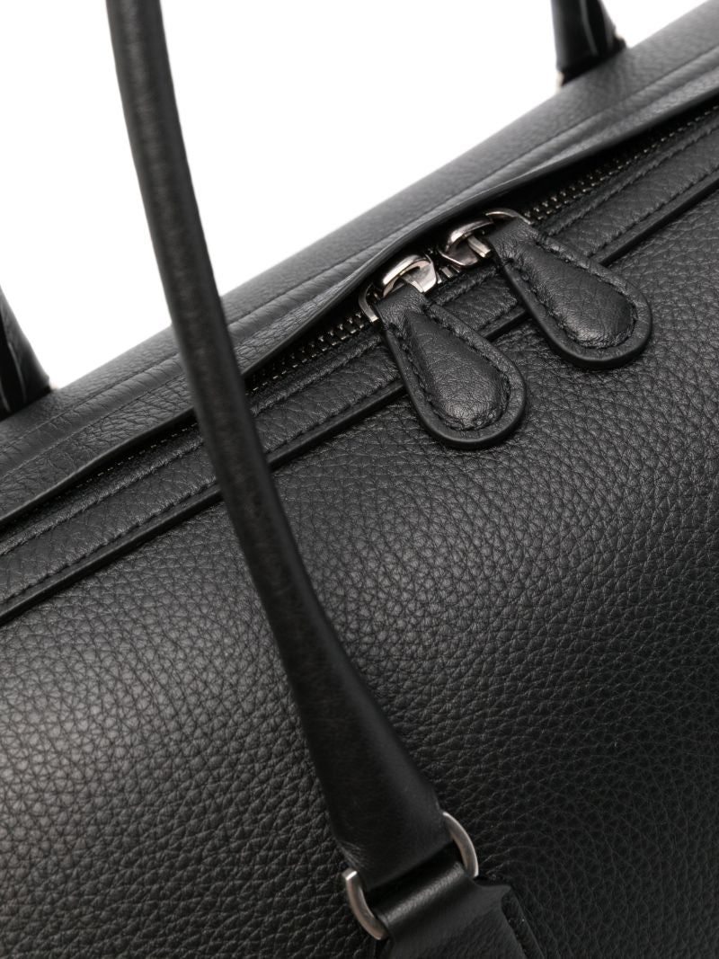 Black Iowa Leather Duffle Bag