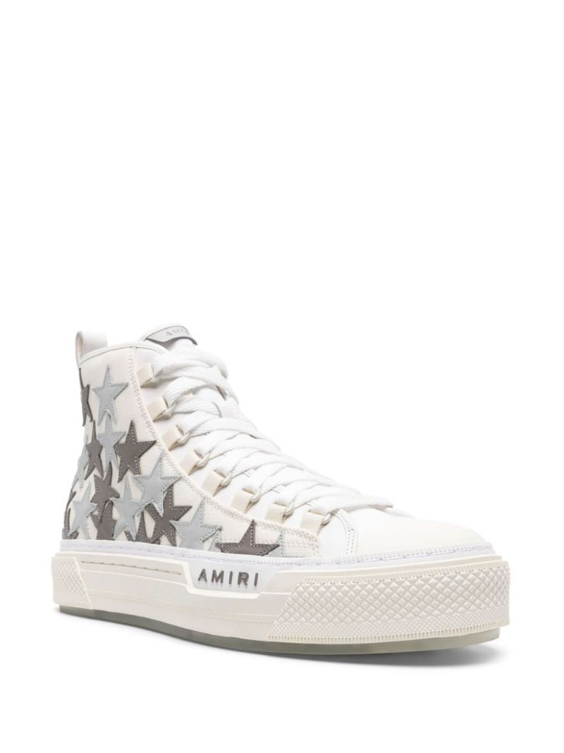 Neutral Stars Court Canvas High-top Sneakers
