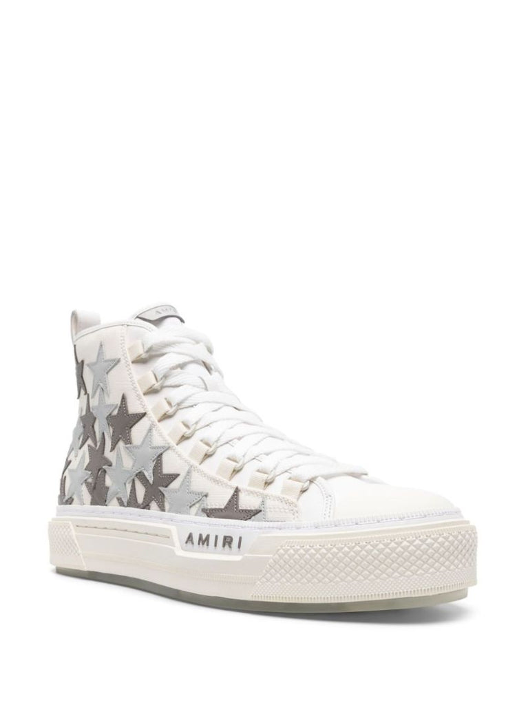 Neutral Stars Court Canvas High-top Sneakers