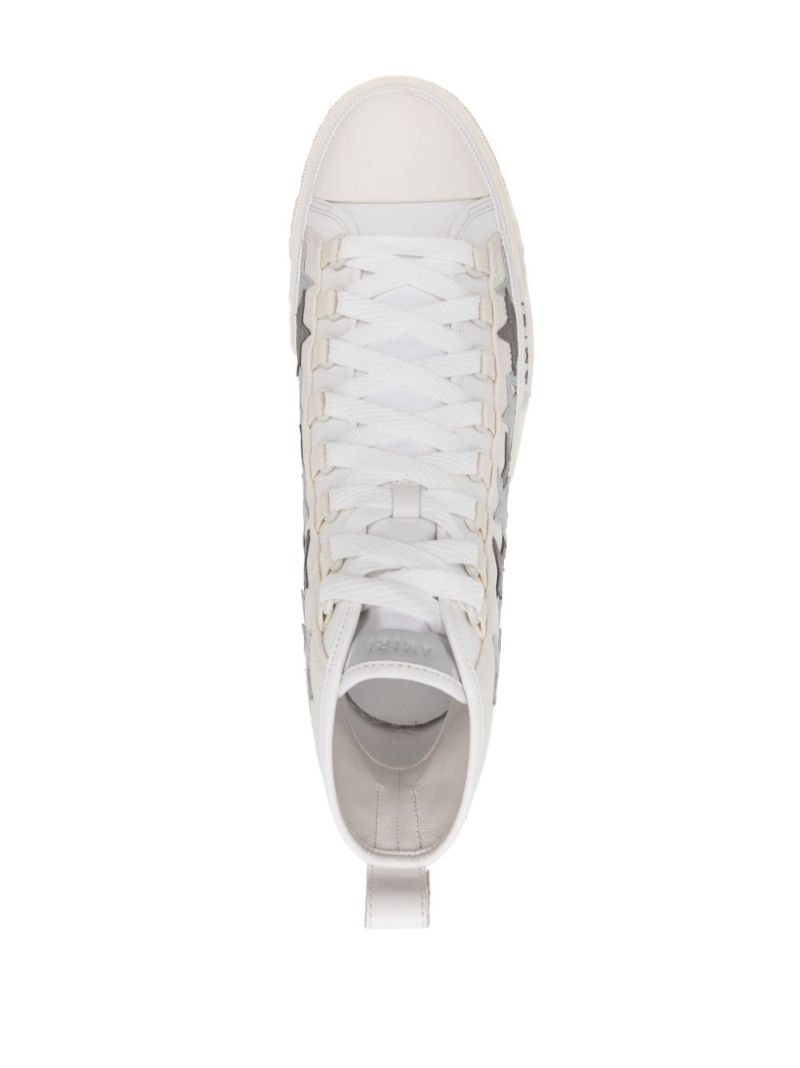 Neutral Stars Court Canvas High-top Sneakers