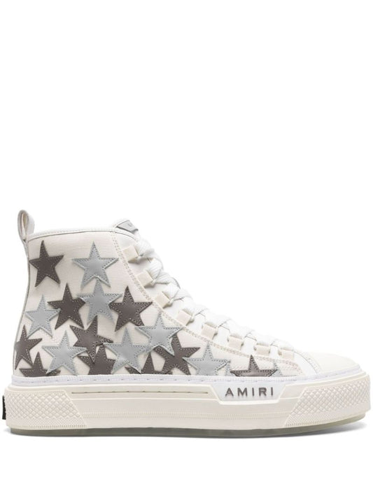 Neutral Stars Court Canvas High-top Sneakers