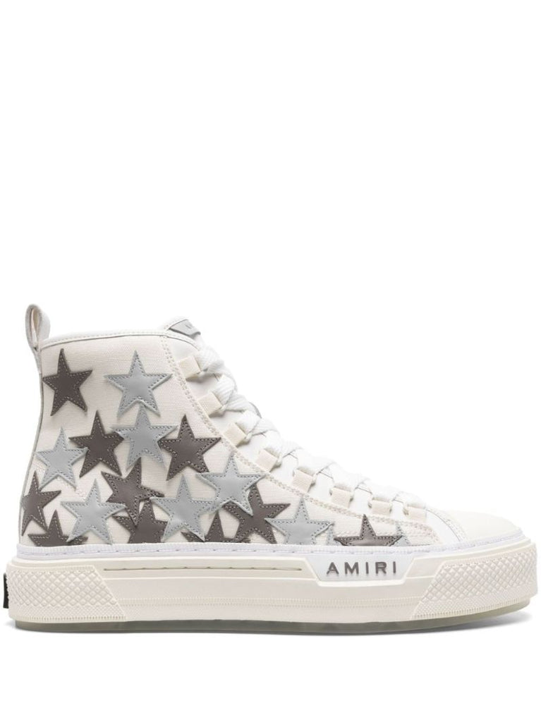 Neutral Stars Court Canvas High-top Sneakers