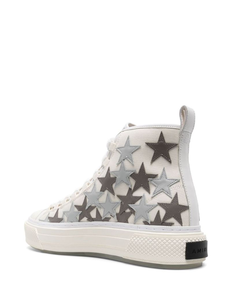 Neutral Stars Court Canvas High-top Sneakers