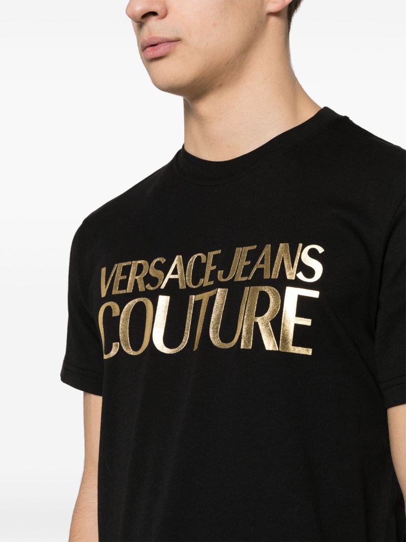 Black Logo-print Cotton T-shirt