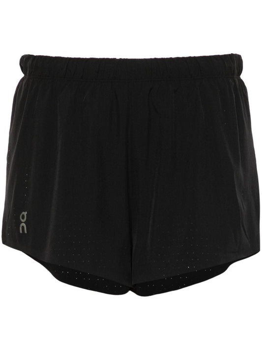 Black Logo Print Running Shorts