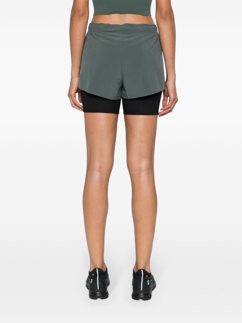 Grey and Black Layered Running Shorts