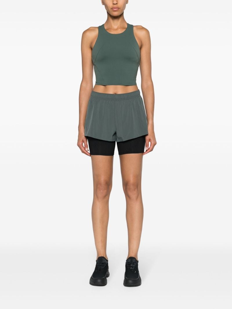 Grey and Black Layered Running Shorts