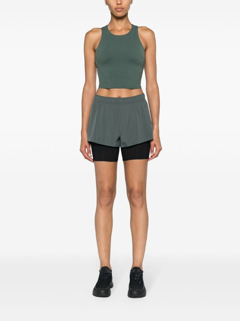 Grey and Black Layered Running Shorts