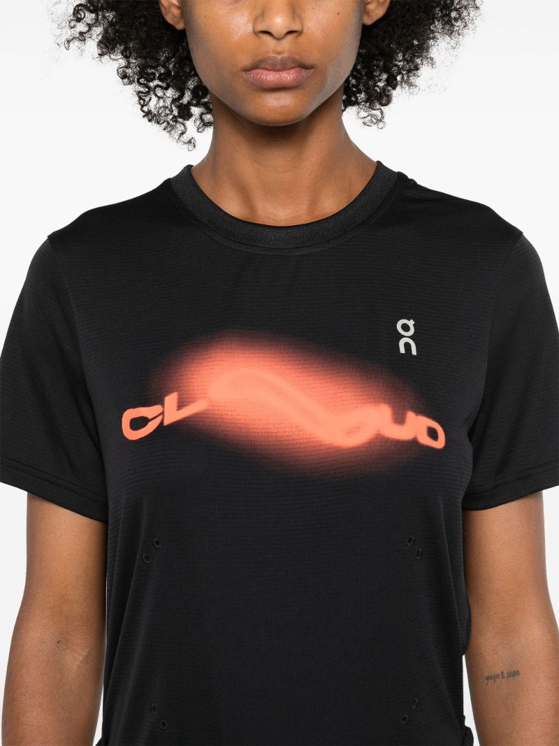Black Graffiti Print T-shirt