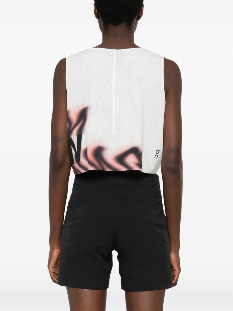 White Pace Sleeveless Crop Top
