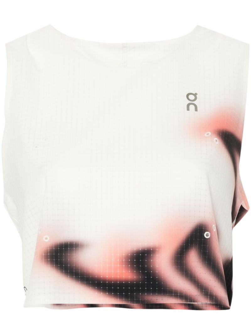 White Pace Sleeveless Crop Top