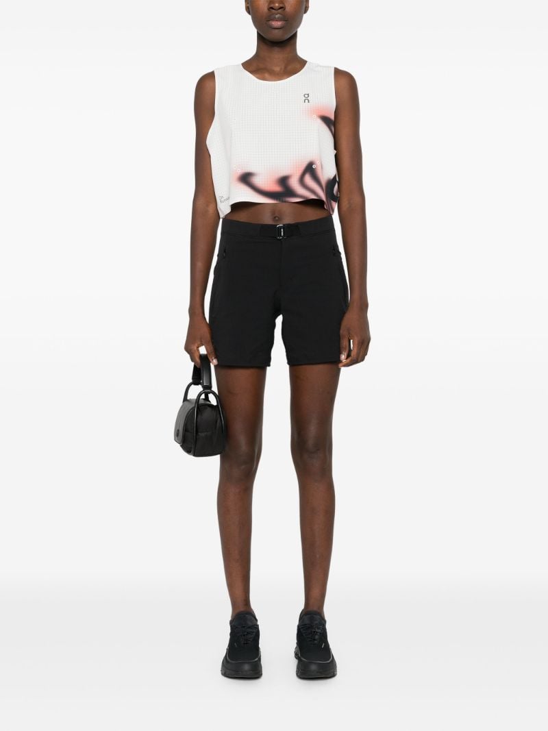 White Pace Sleeveless Crop Top