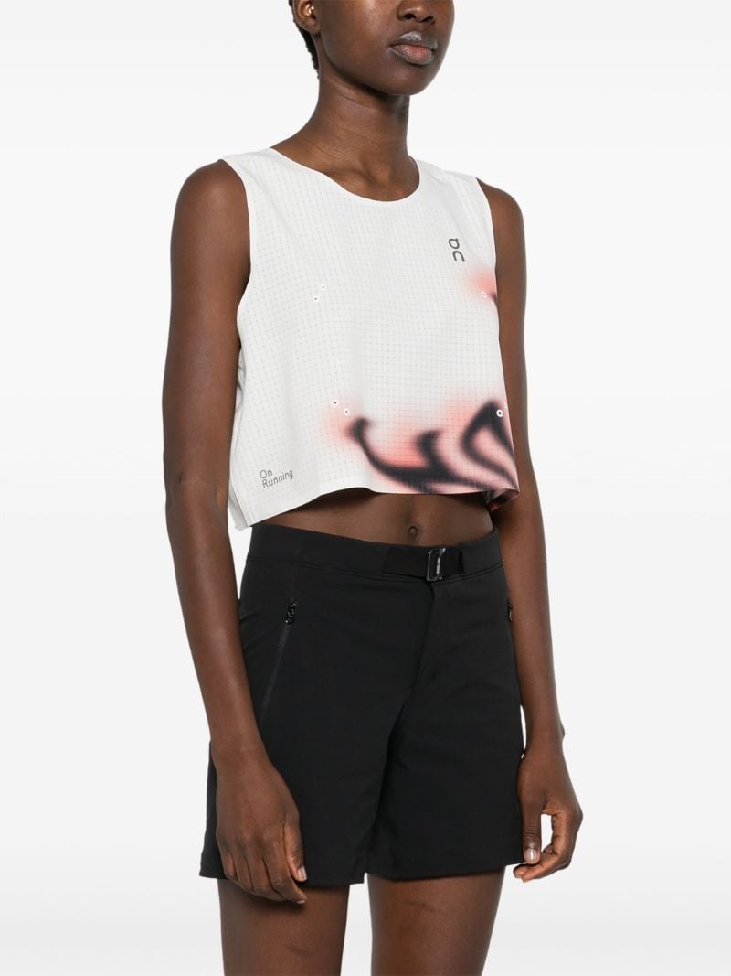 White Pace Sleeveless Crop Top