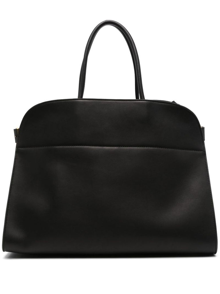 Black Margaux 17 Leather Tote Bag